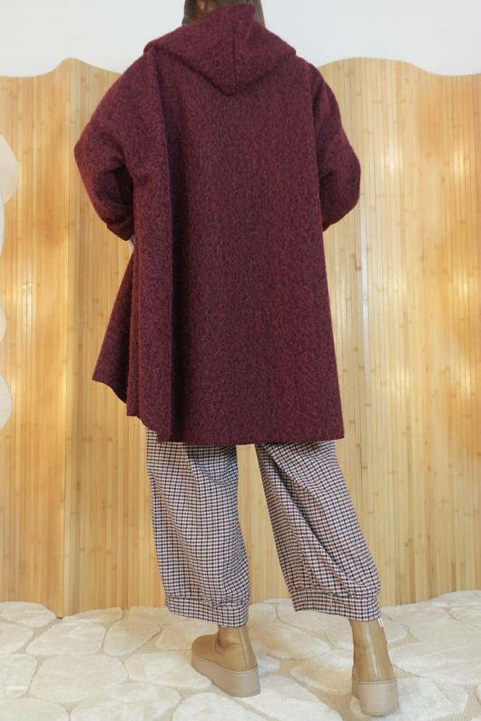 Norbury Hooded Zip Up Jacket Burgundy 