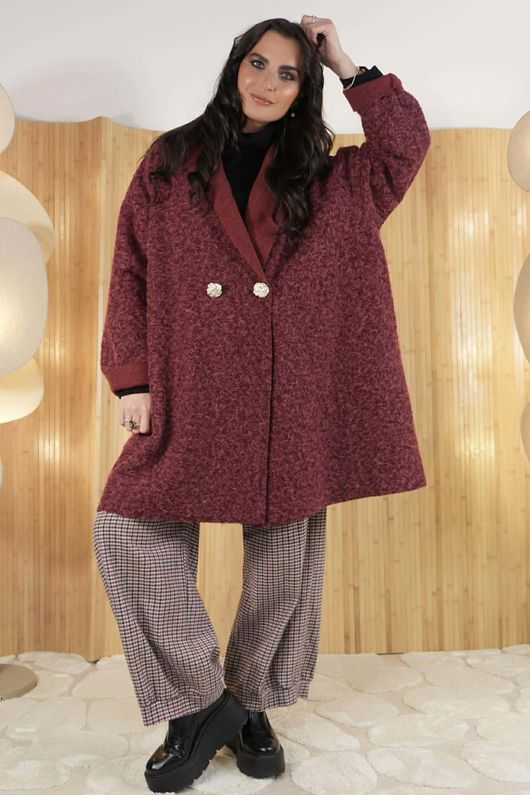 Norbury Relaxed Coat Burgundy /8