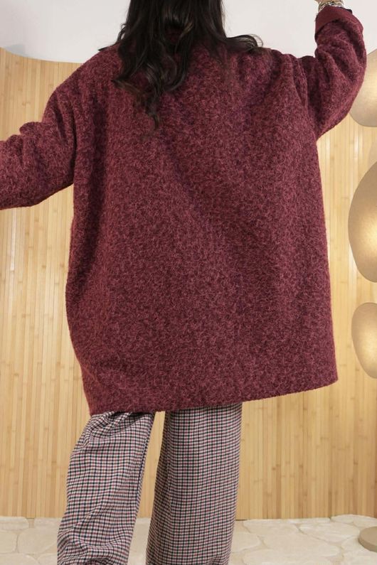 Norbury Relaxed Coat Burgundy