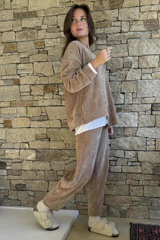 Nuk Stretch Velour Zip Sweatshirt Camel /15=