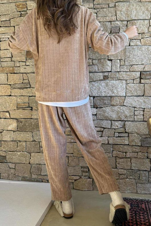 Nuk Stretch Velour Zip Sweatshirt Camel /15=