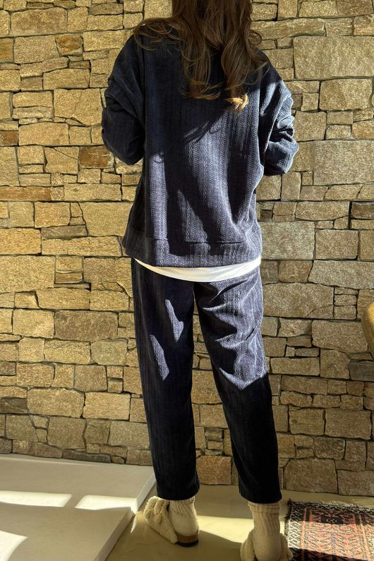 Nuk Stretch Velour Zip Sweatshirt Navy /18=