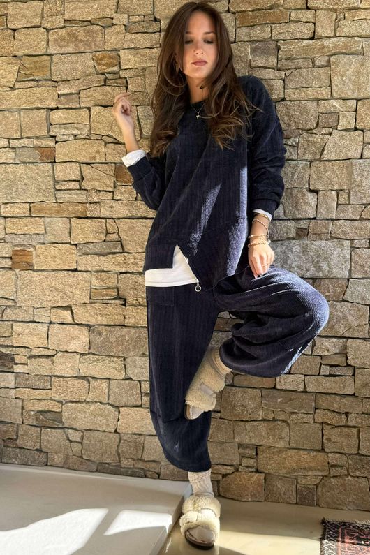 Nuk Stretch Velour Zip Sweatshirt Navy /18=