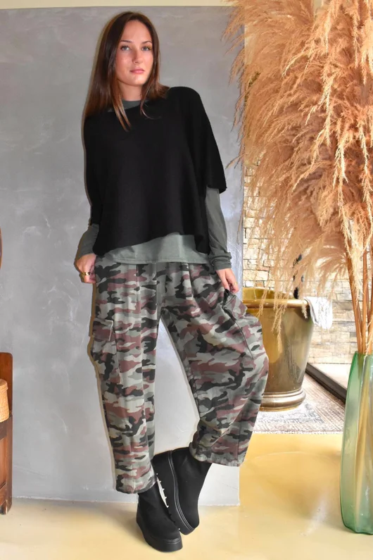 Lagen Off Grid Camo Cargo Barrel Pant