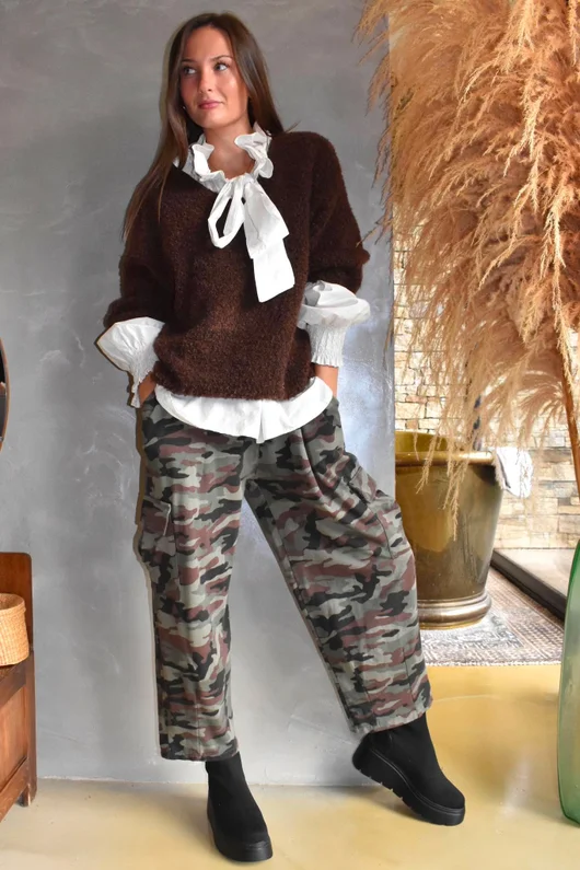 Off Grid Camo Cargo Barrel Pant