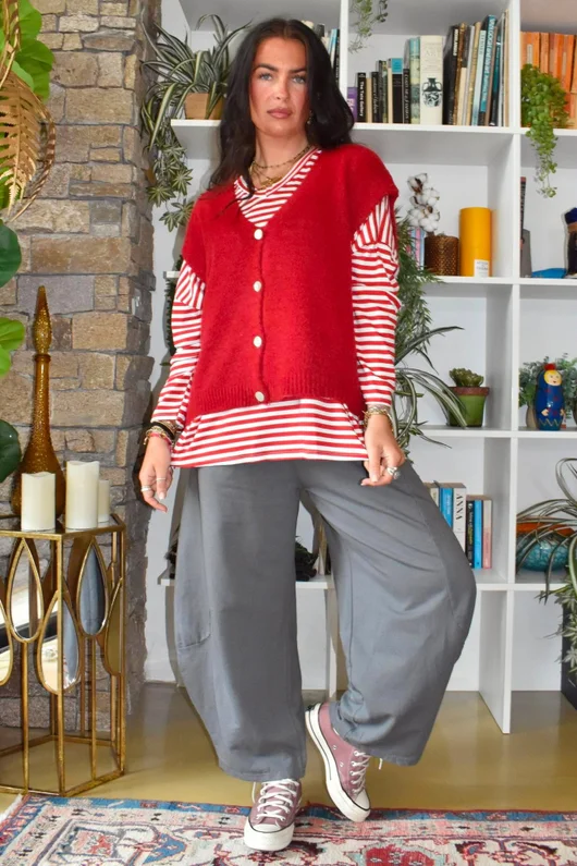 Oliver Knit Waistcoat Morello Marl