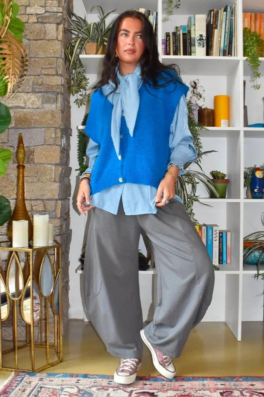 Oliver Knit Waistcoat Electric Blue