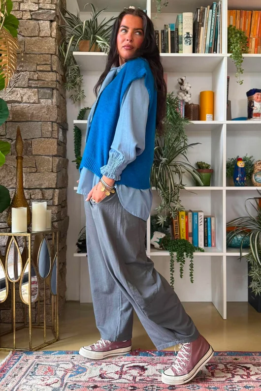 Oliver Knit Waistcoat Electric Blue