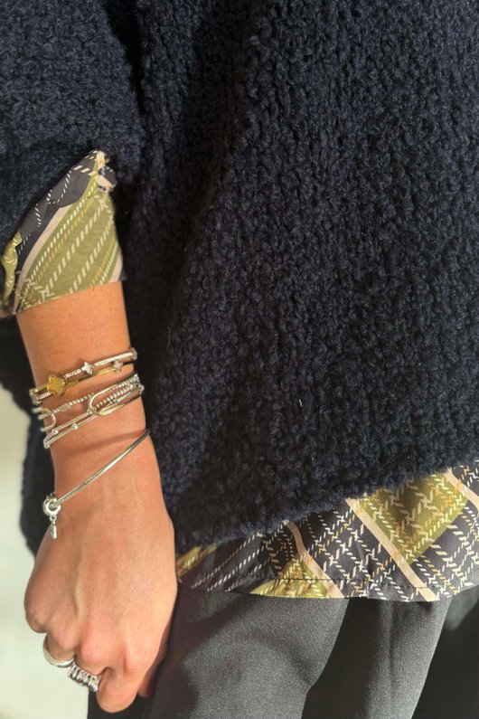 Original Boucle Sloppy Joe Knit Black /20=