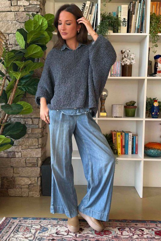 Original Boucle Sloppy Joe Knit Denim