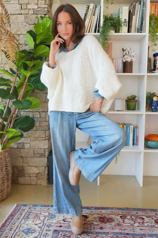 Original Boucle Sloppy Joe Knit Ecru /20=