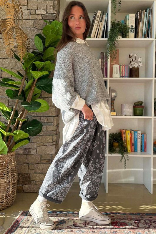 Original Boucle Sloppy Joe Knit Grey