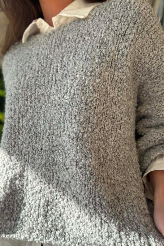 Original Boucle Sloppy Joe Knit Grey