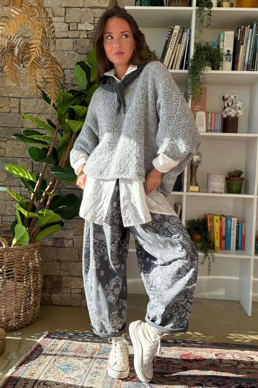 Original Boucle Sloppy Joe Knit Grey /20=