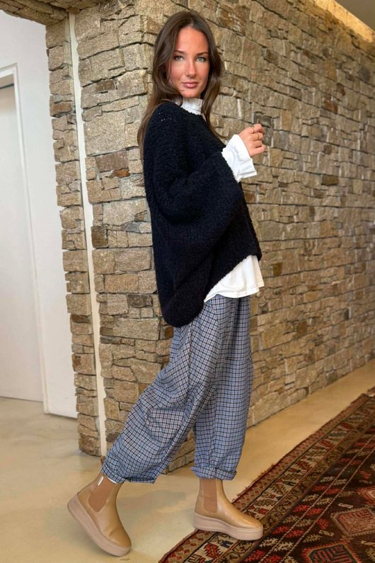 Original Boucle Sloppy Joe Knit Navy /20=