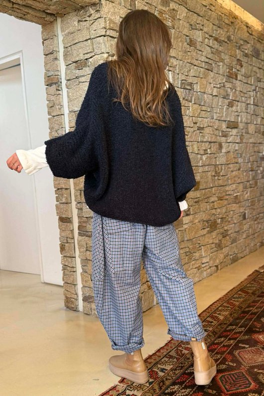 Original Boucle Sloppy Joe Knit Navy /20=