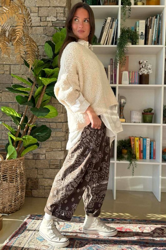 Original Boucle Sloppy Joe Knit Stone