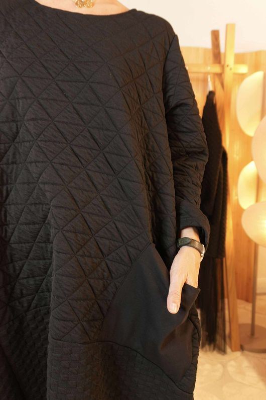 Oscar Bea Cocoon Dress Black /50=