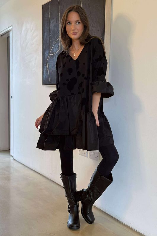 Oscar Petra Rue Dress Black