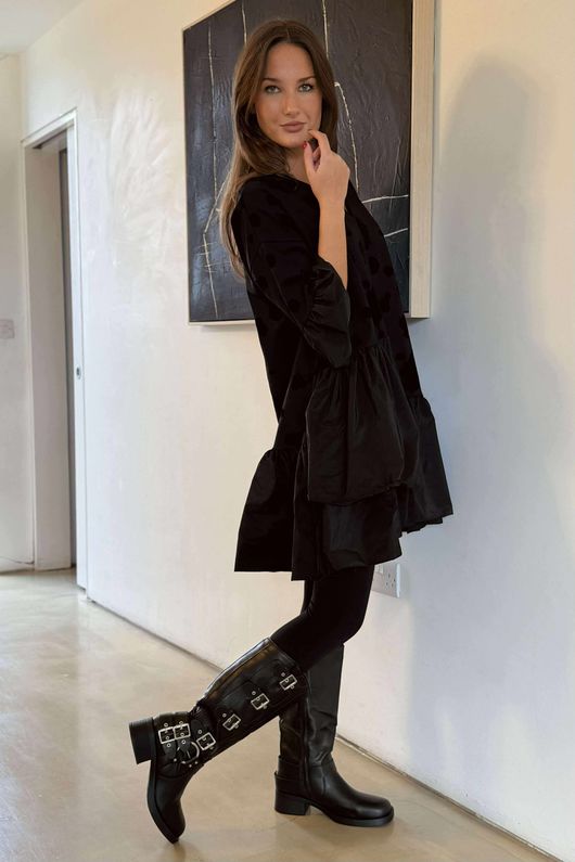 Oscar Petra Rue Dress Black