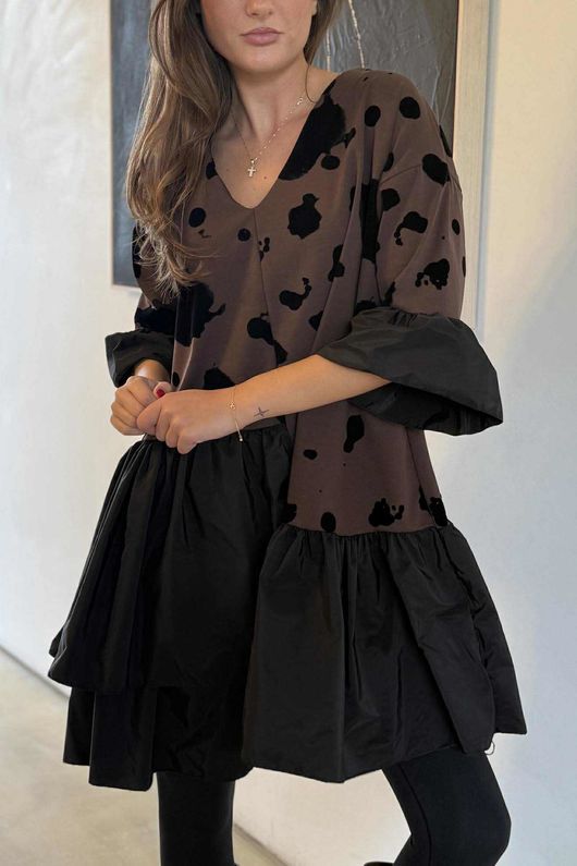 Oscar Petra Rue Dress Chocolate /18