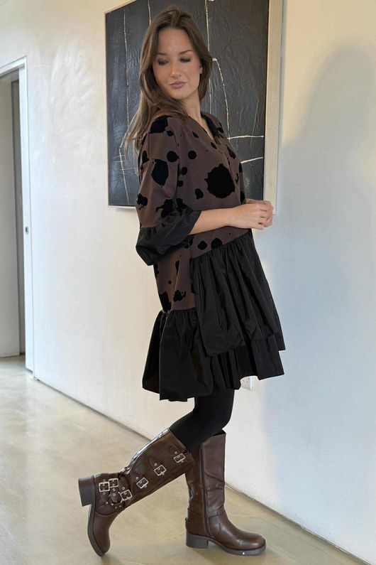 Oscar Petra Rue Dress Chocolate