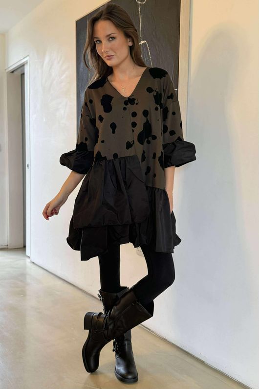 Oscar Petra Rue Dress Earth /16