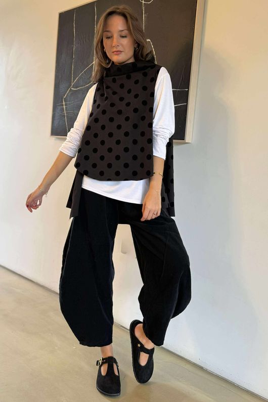 Oscar Tank Polkadot Black