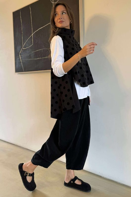 Oscar Tank Polkadot Black