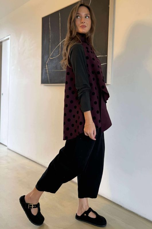 Oscar Tank Polkadot Burgundy