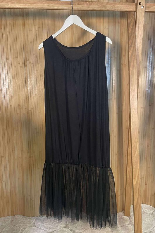 Oscar Tulle Underdress Black - 