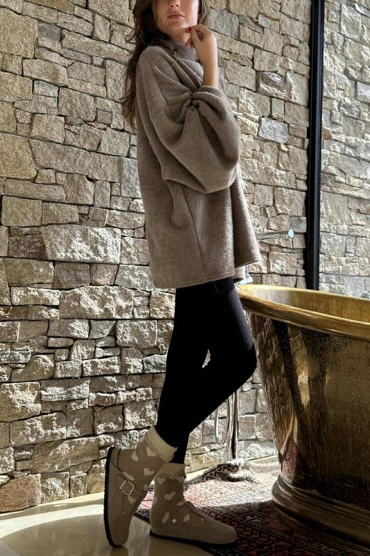Oversized Buzz Knit Mocha