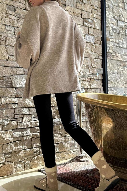 Oversized Buzz Knit Mocha