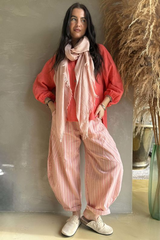 Padstow Stripe Classic Barrel Pant Shrimp -