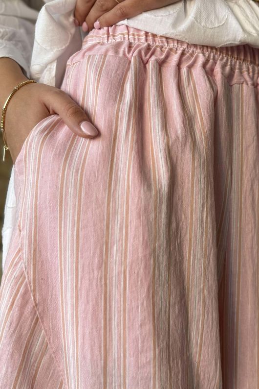 Padstow Stripe Classic Barrel Pant Sugar