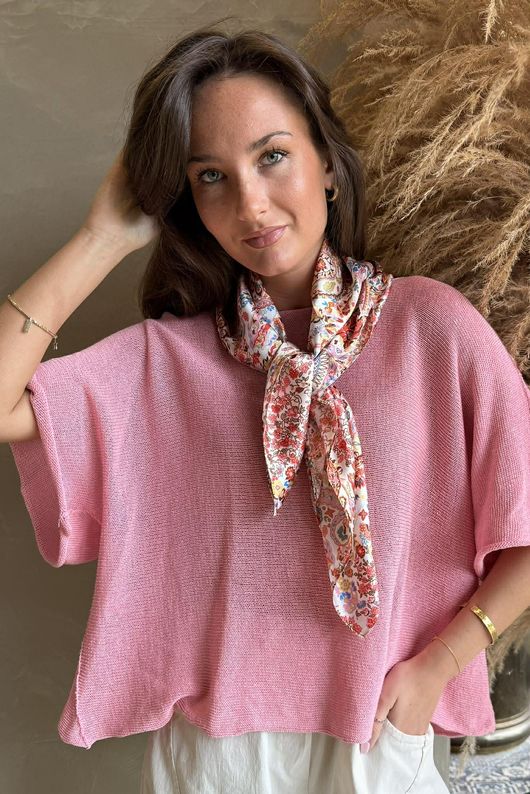 Paisley In Bloom Silky Blend Square Scarf 