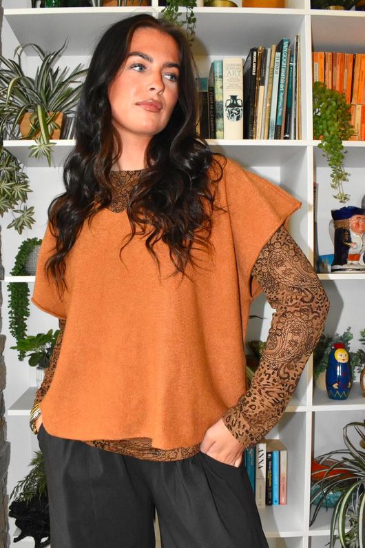 Paisley Layering Top Conker