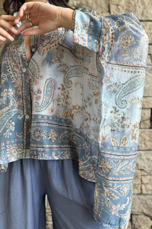 Seven Wonders Scarf Shirt D Denim /9=