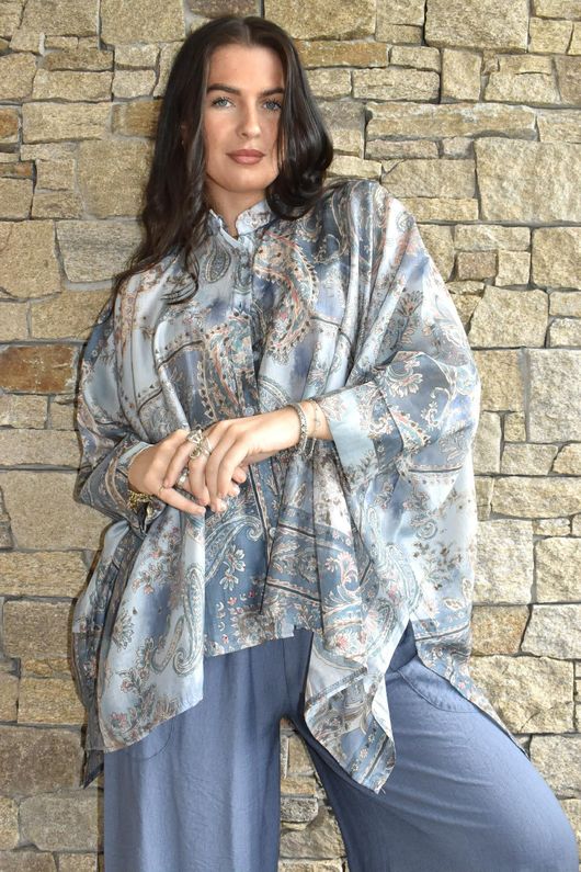 Seven Wonders Scarf Shirt D Denim /9=