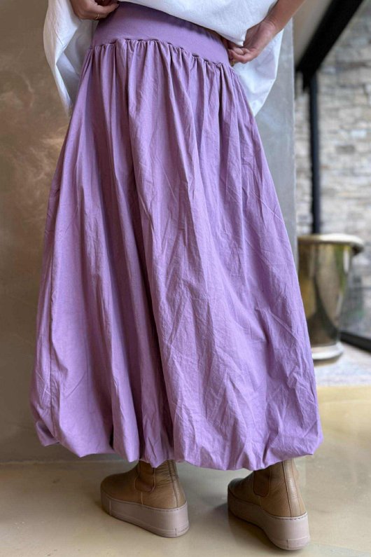 Paloma Bubble Hem Midi Skirt Dewberry