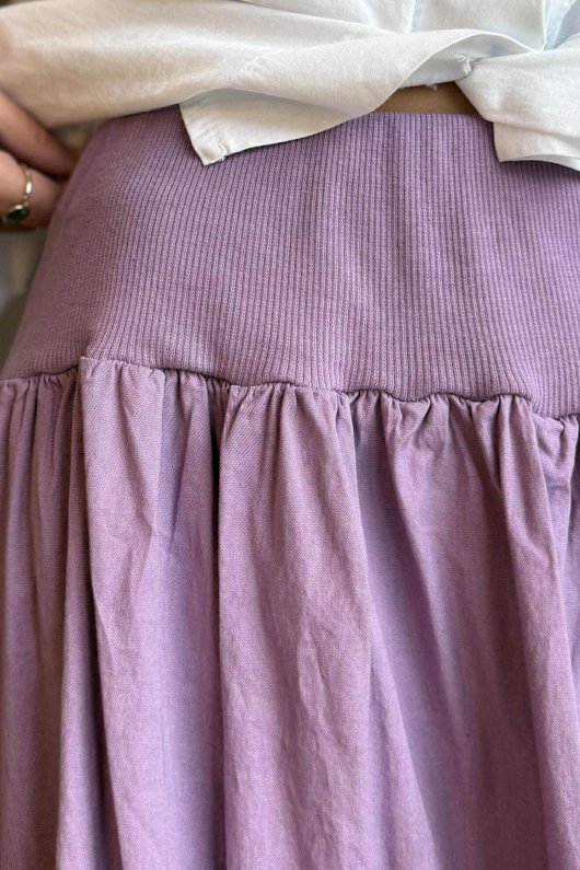 Paloma Bubble Hem Midi Skirt Dewberry