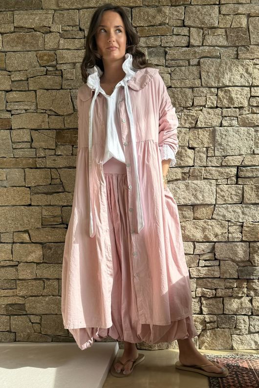 Paloma Bubble Hem Midi Skirt Rose