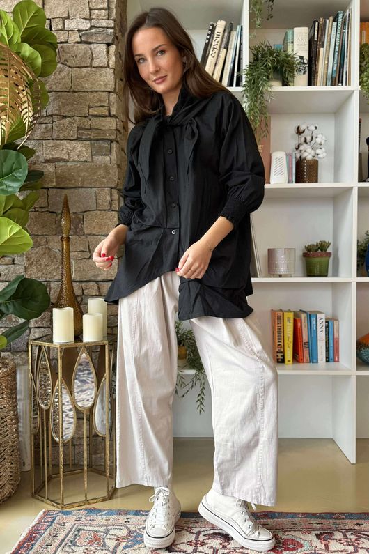 Paloma Hitch Neckerchief Blouse Black 