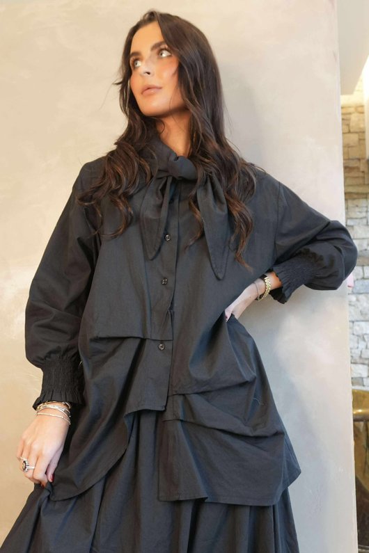 Paloma Neckerchief Blouse Black