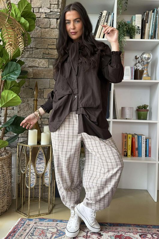 Paloma Hitch Neckerchief Blouse Chocolate -