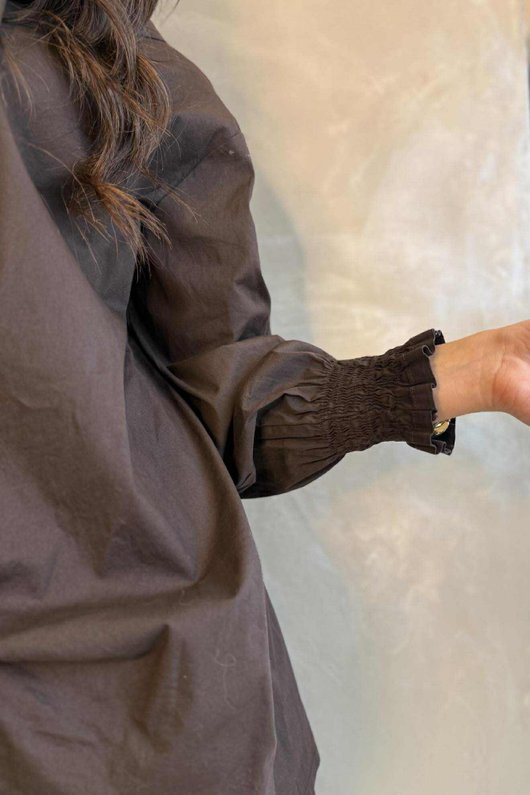 Paloma Neckerchief Blouse Chocolate