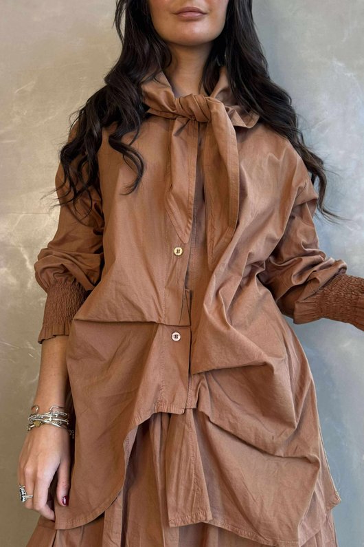 Paloma Neckerchief Blouse Copper