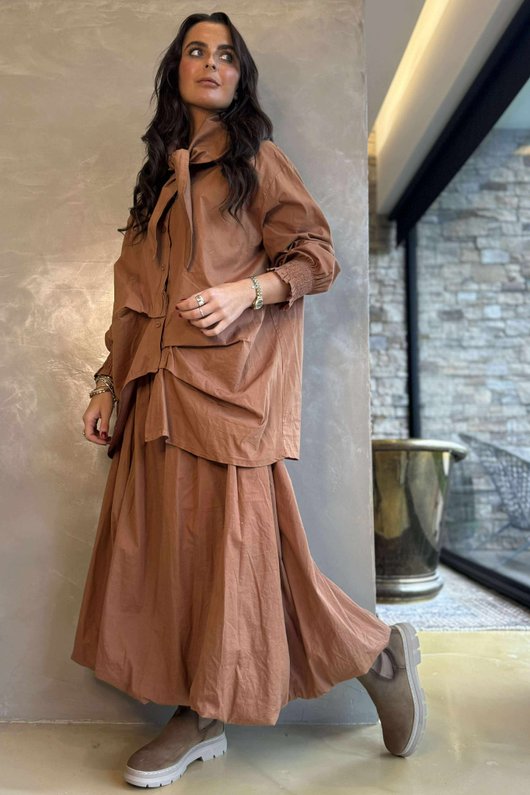 Paloma Neckerchief Blouse Copper