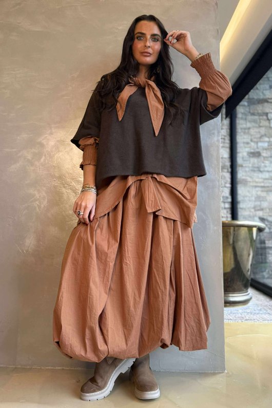 Paloma Neckerchief Blouse Copper