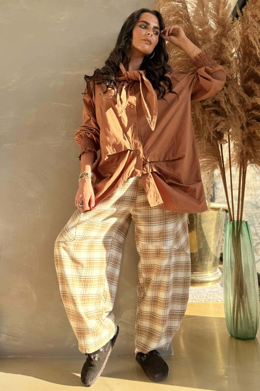 Paloma Hitch Neckerchief Blouse Copper